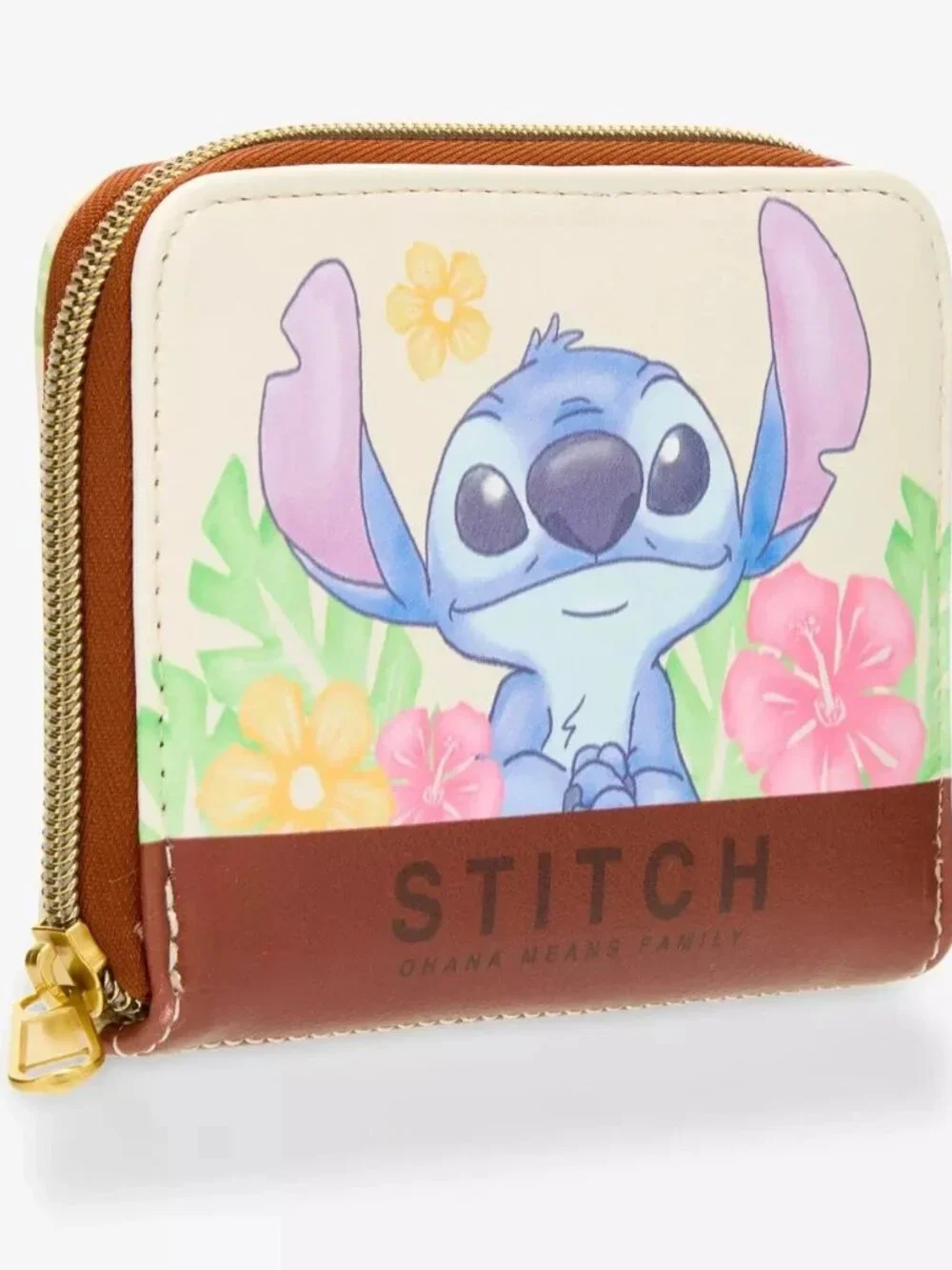 Loungefly Disney Lilo & Stitch Wallet Floral Tropical Ohana Means Family Zip
